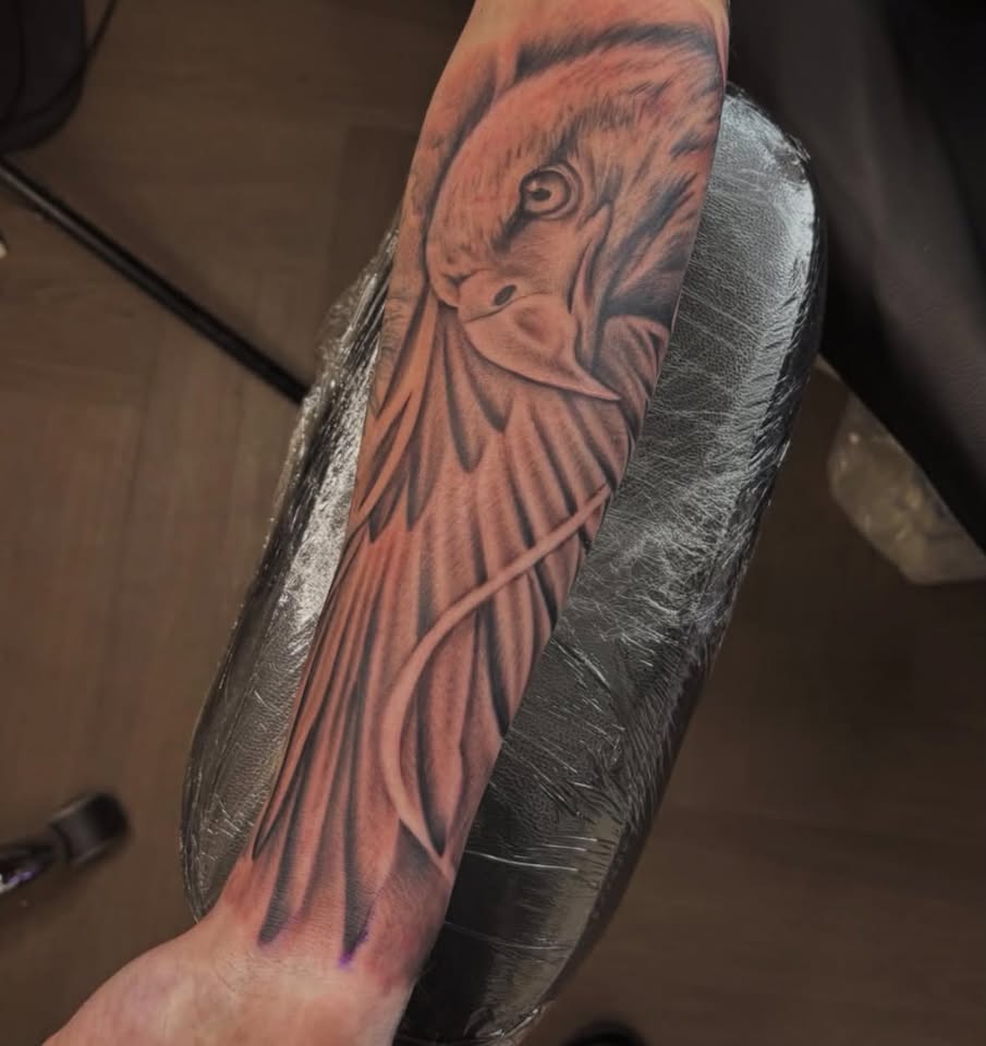Eye of the eagle, tattoo by Jinks