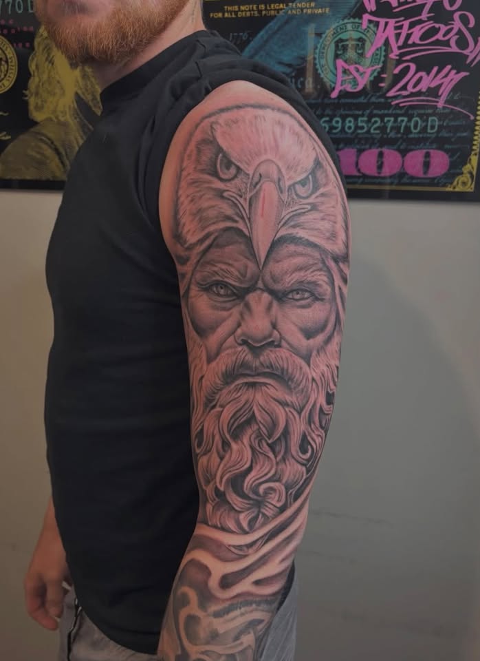 Gods & legends, tattoo by Jinks